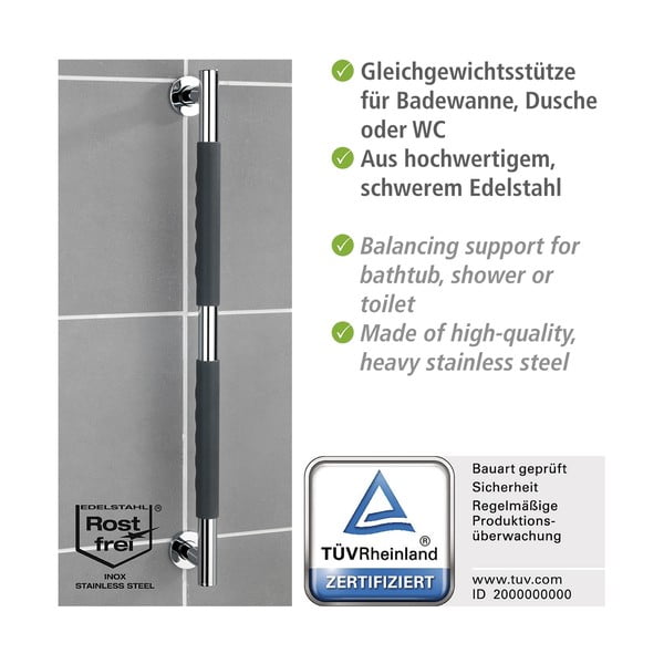 Stenski varnostni ročaj iz nerjavečega jekla Secura – Wenko-image-4