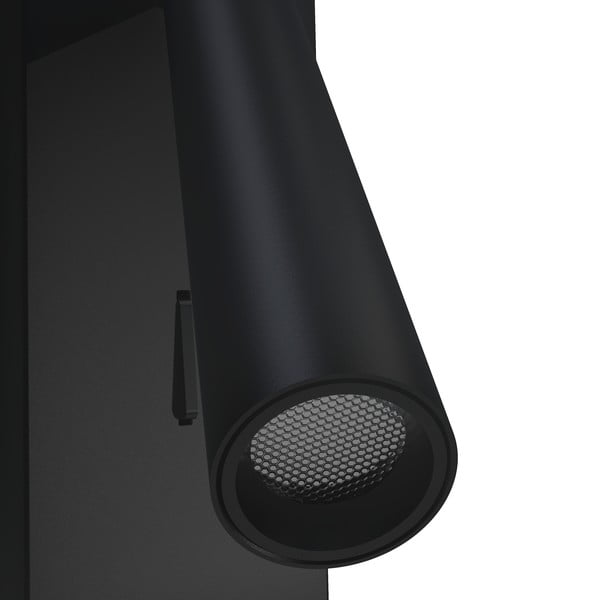 Črna stenska svetilka SULION Clara, višina 16,5 cm-image-2