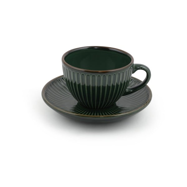 Temno zelene keramične skodelice v kompletu 6 ks 0.21 l – Hermia-image-2