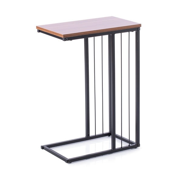 Stranska mizica z mizno ploščo v orehovem dekorju 25x45 cm Flurta – Homede