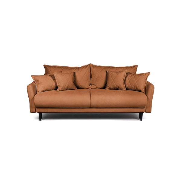 Rjava raztegljiva sedežna garnitura 215 cm Bjork – Bonami Selection