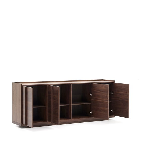 Rjava komoda v orehovem dekorju 200x80x45 cm Onix – Kave Home-image-4