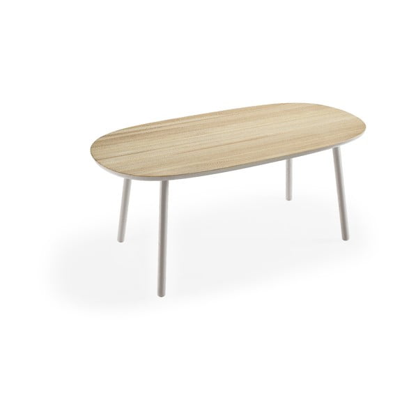 Jedilna miza iz jesenovega lesa s sivimi nogami EMKO Naïve, 180 x 90 cm