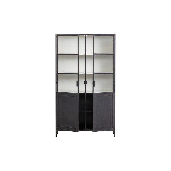 Črna kovinska vitrina 110x189 cm Nora – Basiclabel -image-2