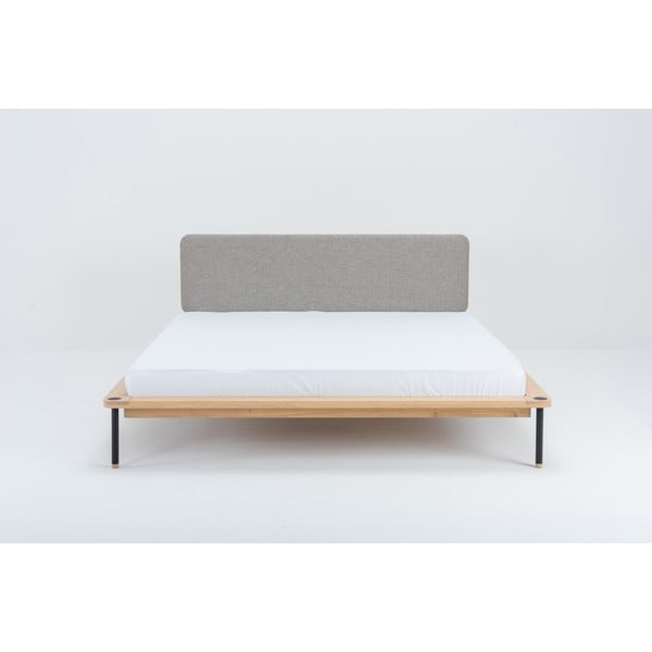 Postelja iz hrastovega lesa Gazzda Fina Nero, 140 x 200 cm-image-3