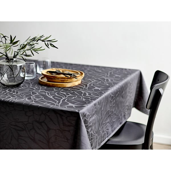 Namizni prt iz damasta 140x370 cm Abstract leaves – Södahl-image-1