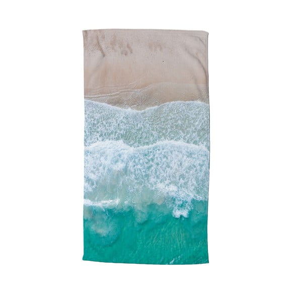 Bež/turkizna brisača za na plažo 100x180 cm – Good Morning