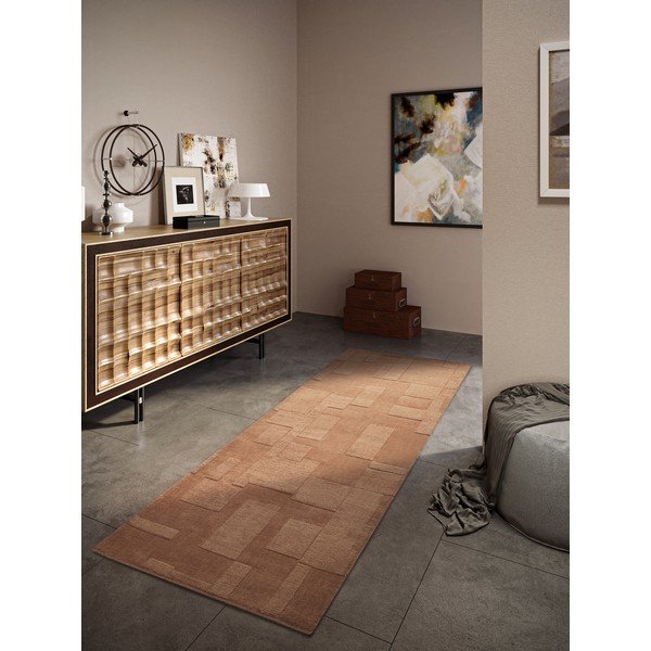 Rjav ročno tkan volnen tekač 80x250 cm Wilhelmine – Villeroy&Boch-image-1