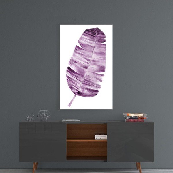 Steklena slika Insigne Lila Leaf, 46 x 72 cm-image-1