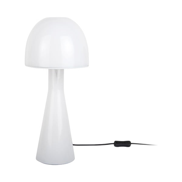 Bela namizna svetilka s steklenim senčilom (višina 45 cm) Bombin – Leitmotiv
