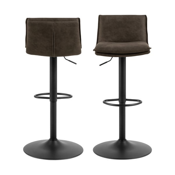 Temno rjavi barski stoli v kompletu 2 ks 107 cm Flynn – Actona-image-2