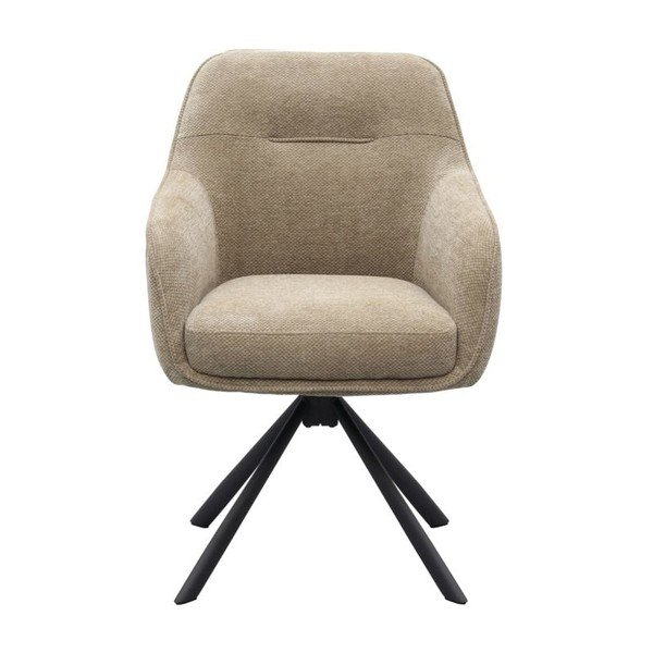 Sivorjav oblazinjen jedilni stol z nasloni za roke Avola – Unique Furniture-image-1