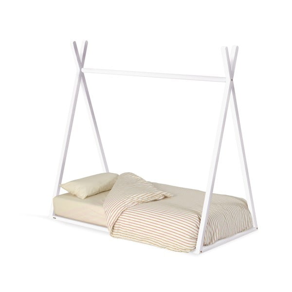 Bela otroška postelja iz bukovega lesa 70x140 cm Maralis - Kave Home