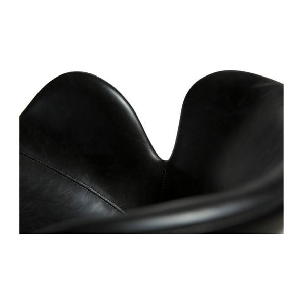 Črn oblazinjen jedilni stol z nasloni za roke Gaia – DAN-FORM Denmark-image-3