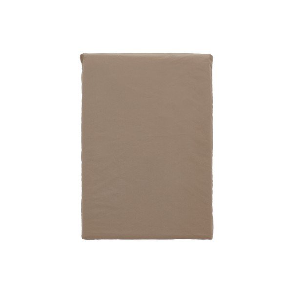 Rjava enojna podaljšana posteljnina iz bombažnega perkala 140x220 cm Crisp – Södahl-image-3
