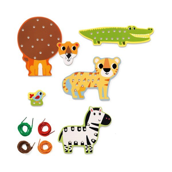 Otroške lesene prešite živali iz džungle Djeco-image-2