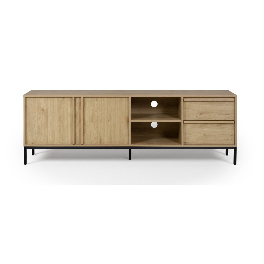TV omarica v hrastovem dekorju v naravni barvi 180x59x40 cm Luc