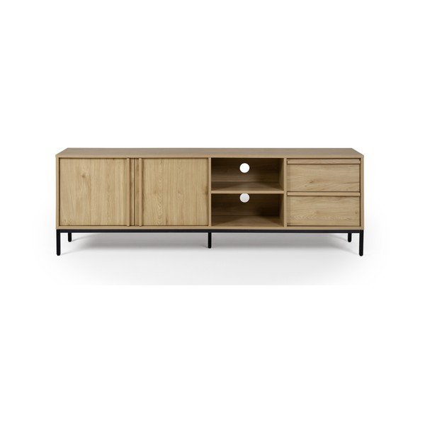 TV omarica v hrastovem dekorju v naravni barvi 180x59x40 cm Luc – Marckeric