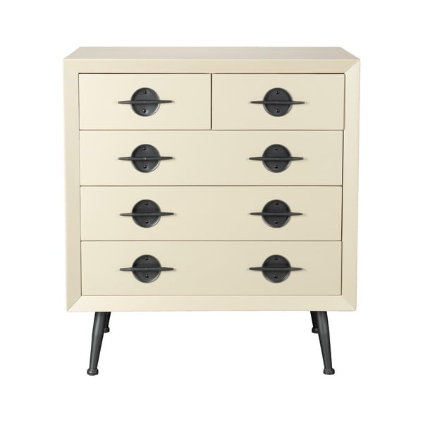 Bež komoda iz masivnega kavčukovca 86x86x40 cm Edson – Dutchbone