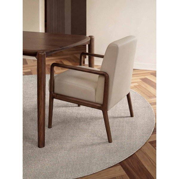 Kremno bela ročno tkana volnena okrogla preproga ø 160 cm Greenwich – Ted Baker-image-1