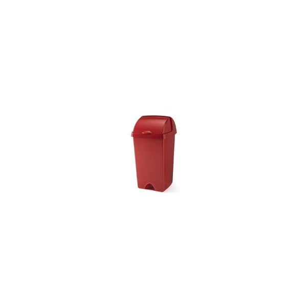 Rdeč koš za odpadke s pokrovom Addis, 38 x 34 x 68 cm