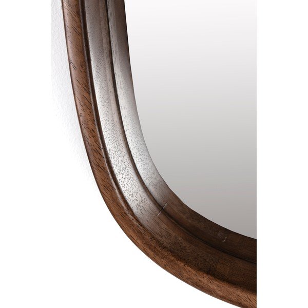 Stensko ogledalo z lesenim okvirjem 50x50 cm Nyko – White Label-image-3