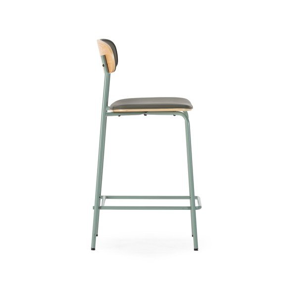 Temno zeleni oblazinjeni barski stoli v kompletu 2 ks (višina sedeža 65,5 cm) Saula – Marckeric-image-3