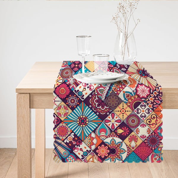Namizni tekač Minimalist Cushion Covers Colorful Mandala, 45 x 140 cm