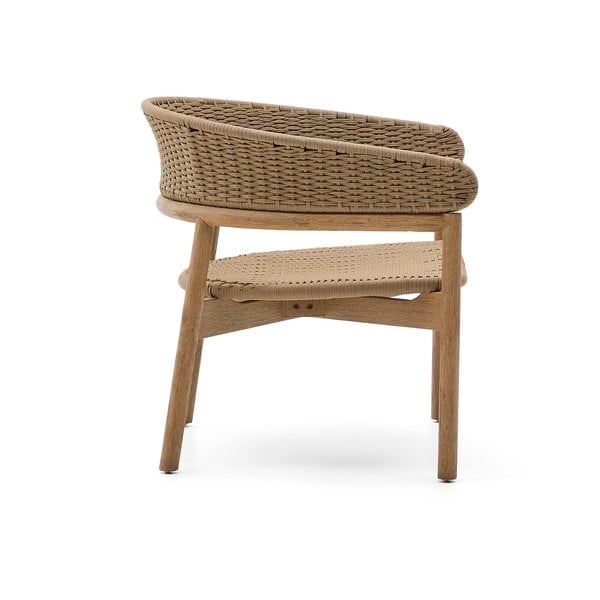 Vrtni fotelj iz masivnega lesa v naravni barvi Arinella – Kave Home-image-4