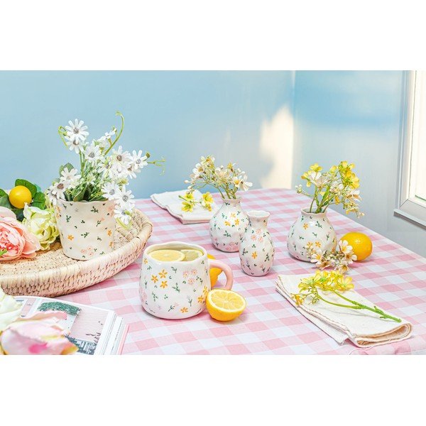 Okrasni cvetlični lonec iz kamenine ø 11 cm Ditsy Floral – Sass & Belle-image-2