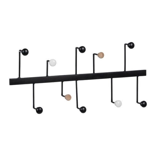 Črn kovinski stenski obešalnik – Ixia-image-1