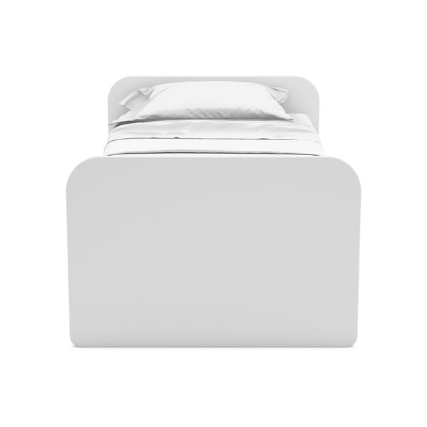 Bela otroška postelja v borovem dekorju z dodatnim ležiščem s prostorom za shranjevanje z letvenim dnom 90x200 cm Esteban – Marckeric-image-1