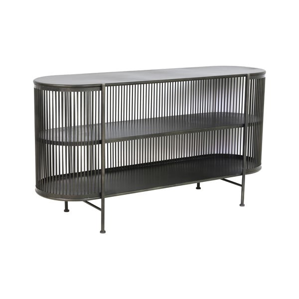Črna kovinska nizka komoda 149x80 cm Yinthe - Light & Living-image-2