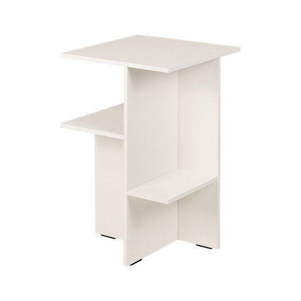 Sivo-bež nočna omarica s policami Atik – noo.ma