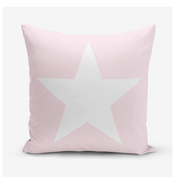 Prevleka za vzglavnik iz mešanice bombaža Minimalist Cushion Covers Star Pink, 45 x 45 cm