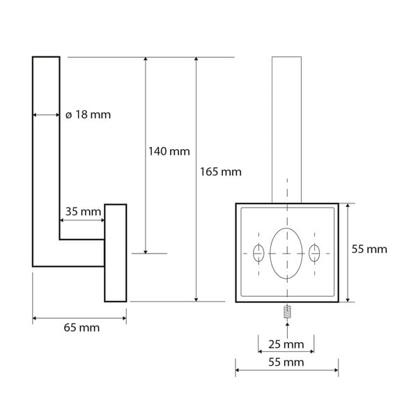 Srebrno medeninasto držalo za toaletni papir Sapho X-Square-image-1