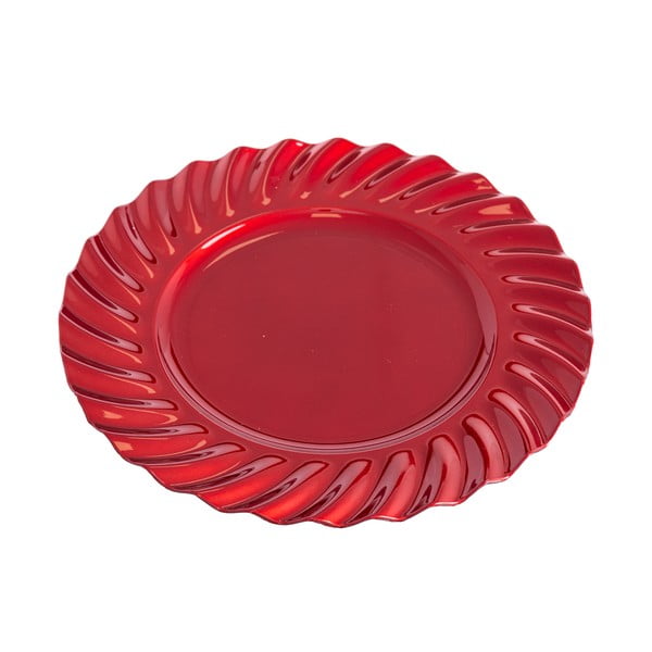 Rdeč okrogel pladenj za serviranje Casa Selección