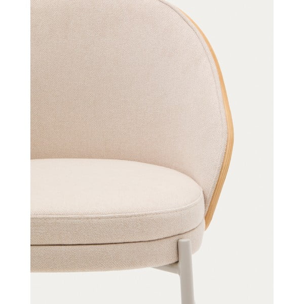 Jedilni stol v kremno beli in naravni barvi Eamy – Kave Home-image-1