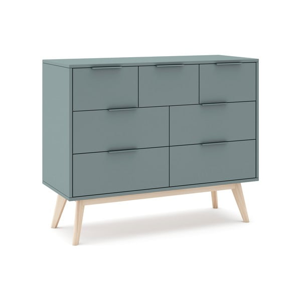 Prašno zelena komoda 120x83x40 cm Pisco – Marckeric-image-2