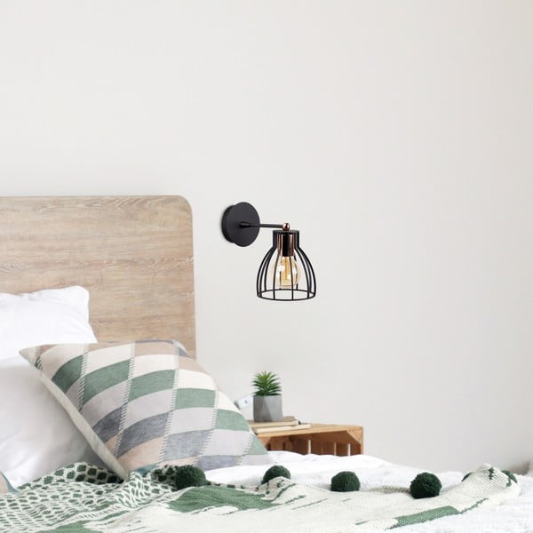 Črna/bronasta stenska svetilka ø 15 cm Kemah – Opviq lights-image-1