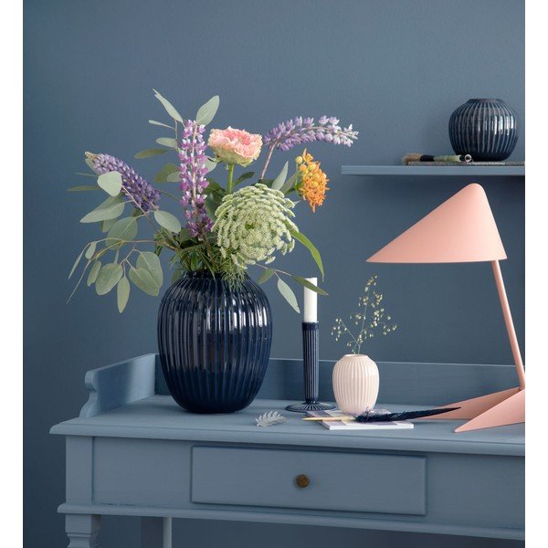 Temno moder keramičen svečnik Kähler Design Hammershoi, višina 16 cm-image-3