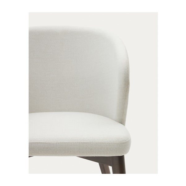 Kremno bel oblazinjen jedilni stol Darice – Kave Home-image-2