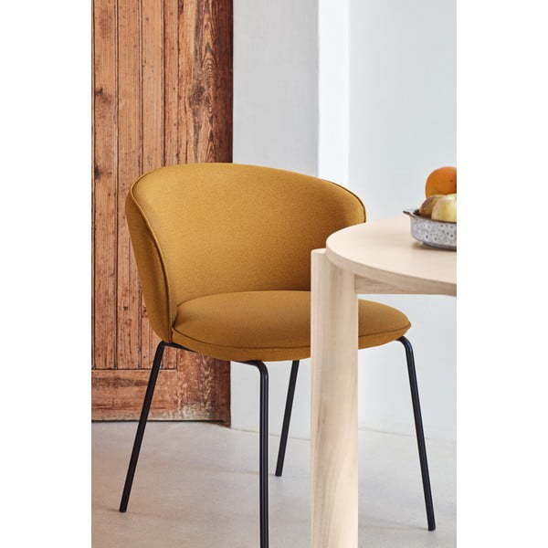 Gorčično rumeni oblazinjeni jedilni stoli v kompletu 2 ks Add – Teulat-image-2