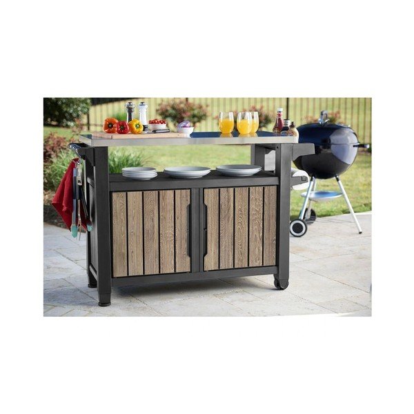 Plastična stranska miza za žar 134x52 cm Deco Unity XL – Keter-image-1