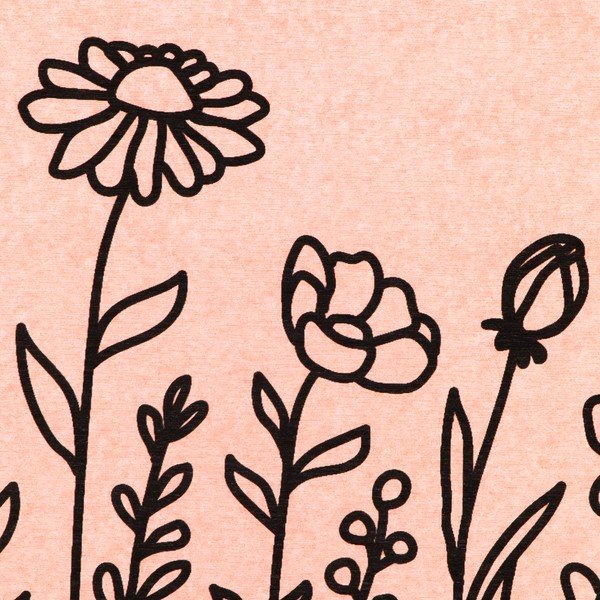 Svetlo rožnata kopalniška podloga iz diatomejske zemlje 39x60 cm Floral Lines – Artsy Doormats-image-2