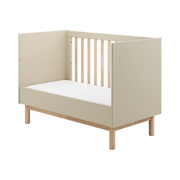 Kremno bela otroška posteljica 60x120 cm Miloo – Pinio-image-3
