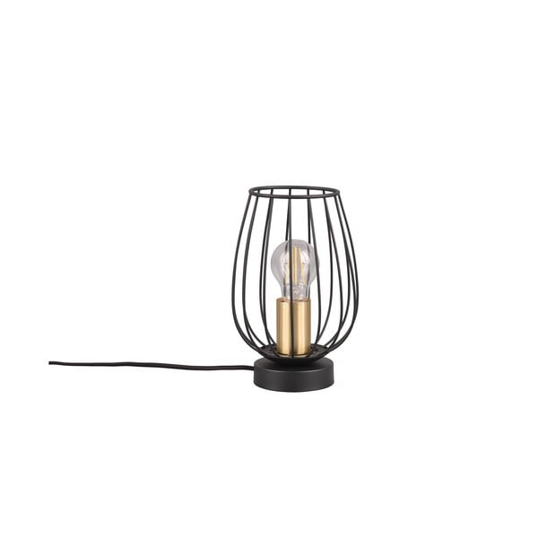 Črna/zlata namizna svetilka (višina 24,5 cm) Grid – Trio