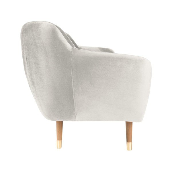 Krem žametna zofa Mazzini Sofas Benito, 188 cm-image-3