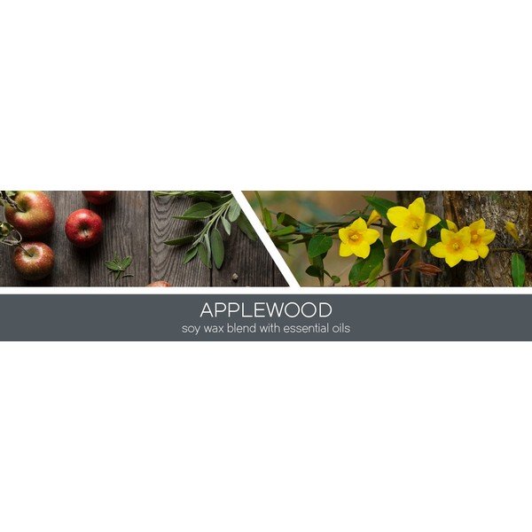 Dišeča sveča v kozarcu za moške Goose Creek Applewood, 35 ur gorenja-image-1