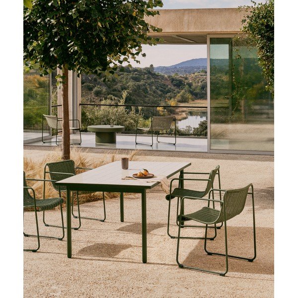 Vrtna miza s keramično ploščo 101x223 cm Maurina – Kave Home-image-3